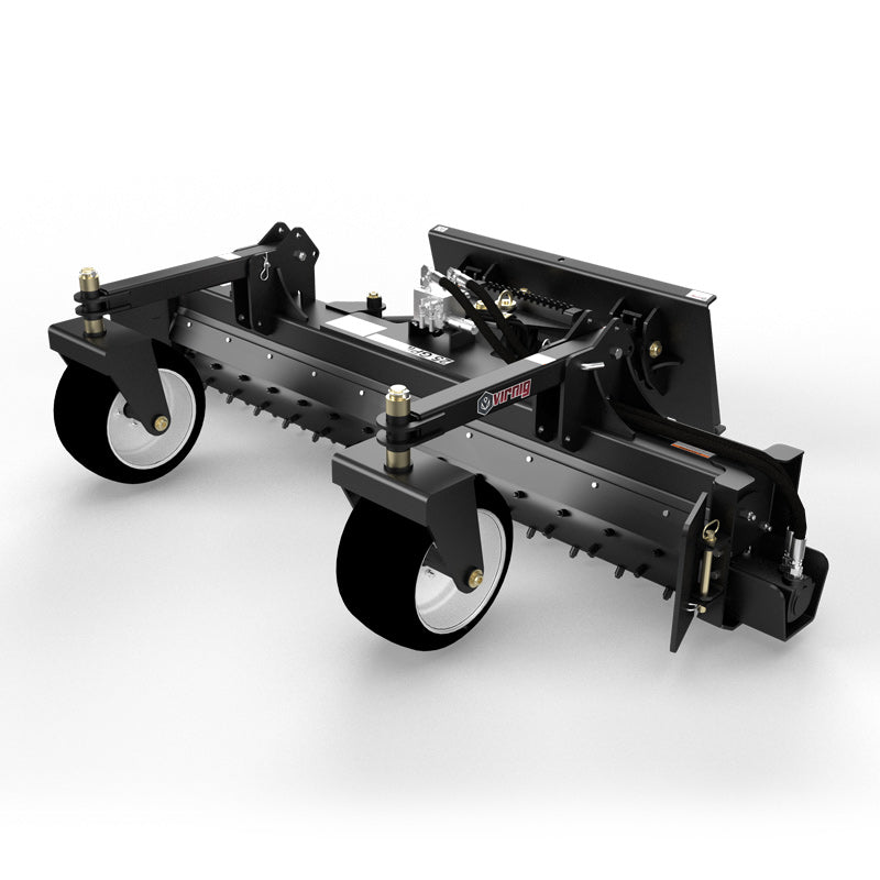 Virnig Power Rake | Models PWR72 & PWR90 | Widths 72" To 90" | Hydraulic Flow 15 To 25 GPM | For Skid Steer