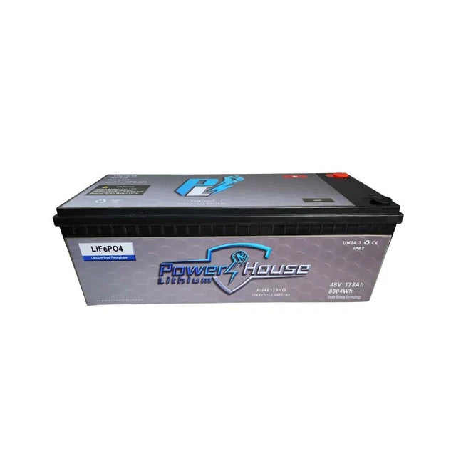 PowerHouse Lithium 48V 173Ah Deep Cycle Battery | Model PH48173HO | 8,304Wh | For Golf Carts & Marine
