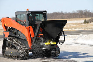 Erskine Salt, Sand & Fertilizer Spreader | Hopper Capacity 13.5 Cubic Ft | 10-20 GPM | For Skid Steers
