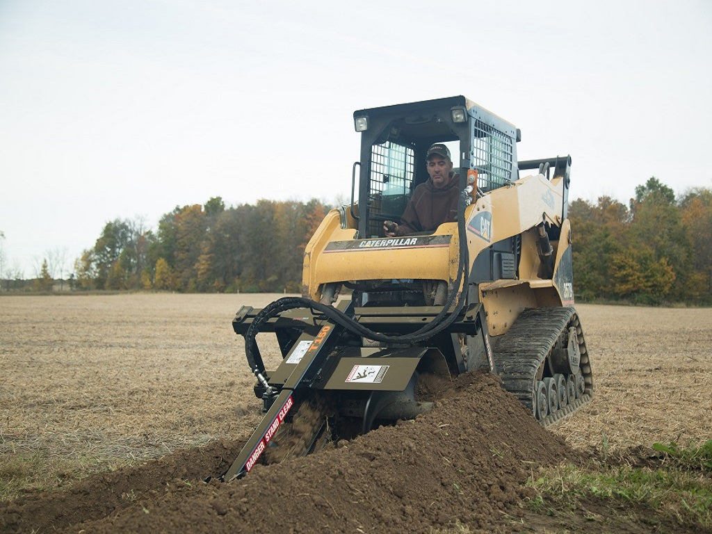 Premier Trencher For Skid Steers Model T155 - T350 | 15-20 GPM | Max Trench Width: 12"