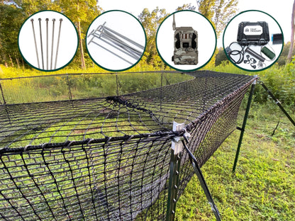 Pig Brig Pro Trap System Plus | 20' Double-Wall Hog Trap Net | Remote Trigger | Tactacam REVEAL Ultra