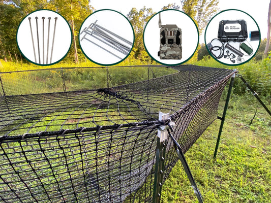 Pig Brig Pro Trap System Plus | 20' Double-Wall Hog Trap Net | Remote Trigger | Tactacam REVEAL Ultra
