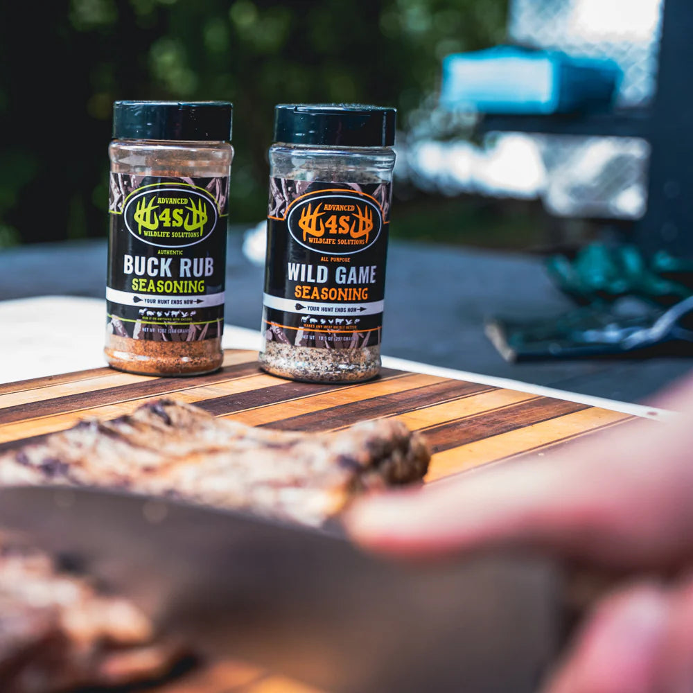4S Advanced Wildlife Solutions Wild Game Seasoning | 13 oz | Premium Garlic–Onion Blend | For Deer, Wild Game, Beef & Outdoor Cooking