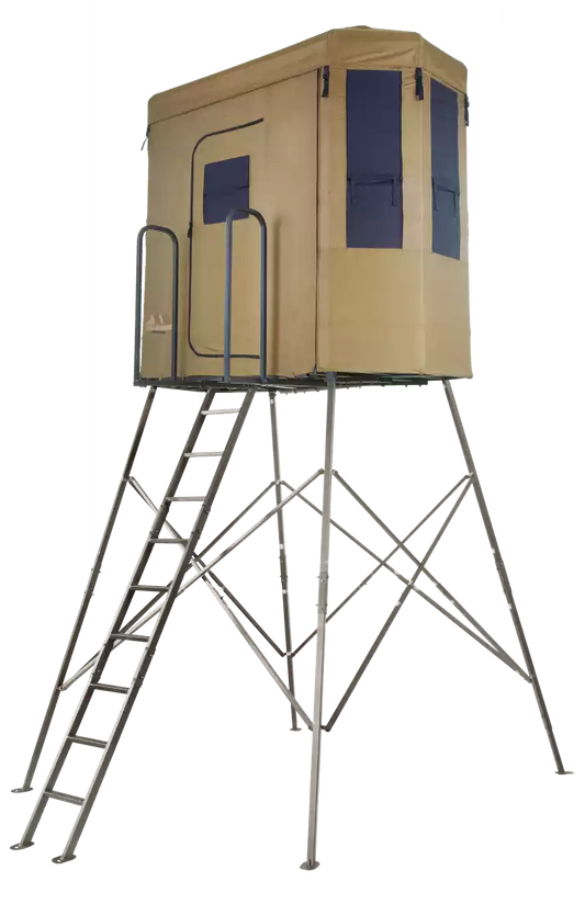 Millennium Treestands Q180 Buck Hut 180 Hunting Blind | Model Q-180-00 | 180° View | 750 lbs Capacity | Tower Stand
