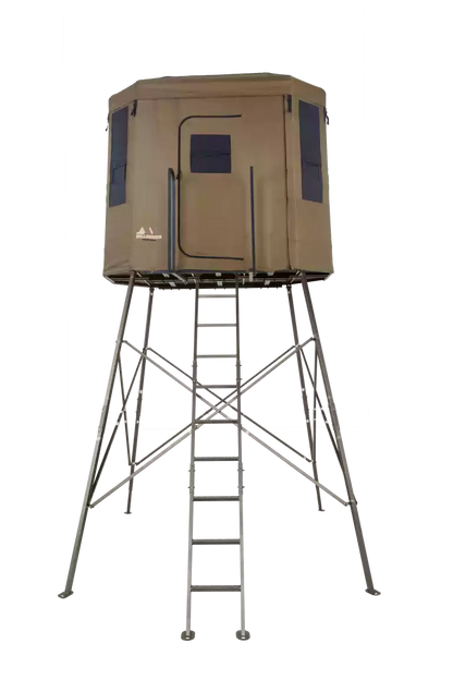 Millennium Treestands Q180 Buck Hut 180 Hunting Blind | Model Q-180-00 | 180° View | 750 lbs Capacity | Tower Stand