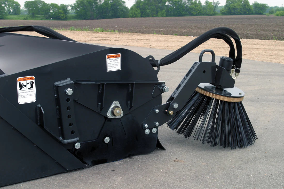 Erskine Pick Up Broom | 60", 72” & 84” Width | Factory Installed Couplers | For Skid Steer