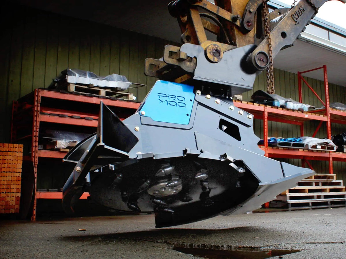 Promac Rotary Disk Forestry Cutter | Model R Series | Cutting Width 36" & 52" | 15 To 20 Tons | For Excavator