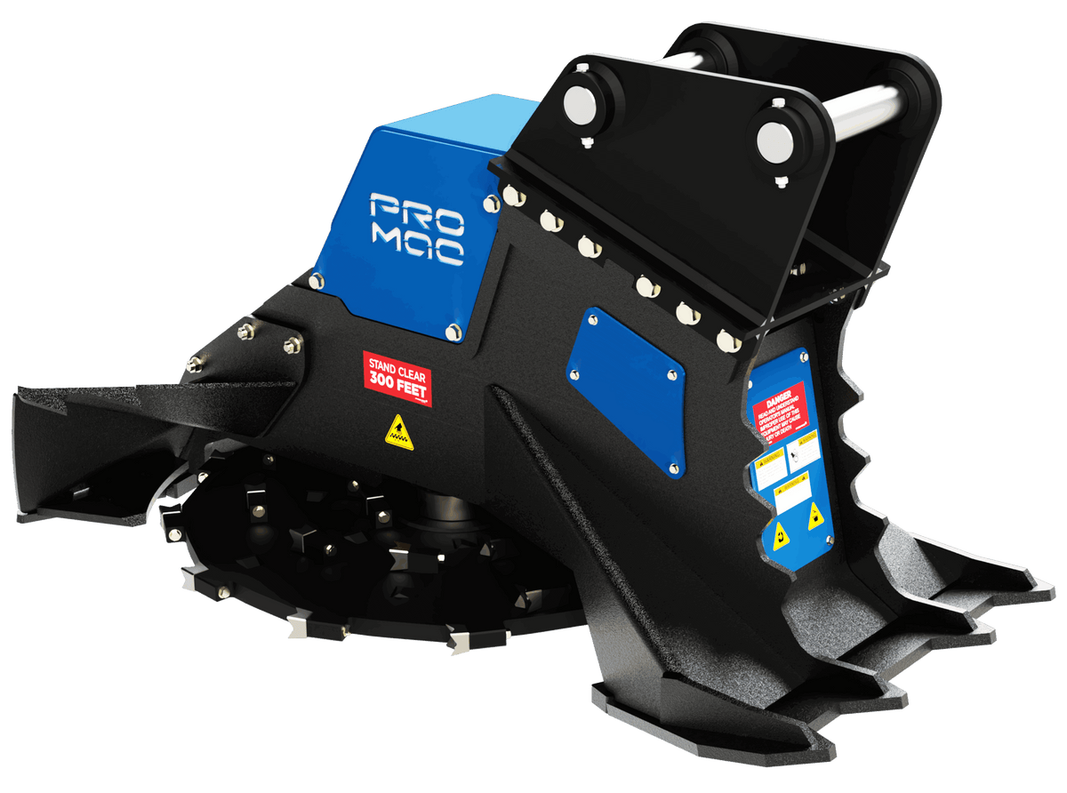 Promac Rotary Disk Forestry Cutter | Model R Series | Cutting Width 36" & 52" | 15 To 20 Tons | For Excavator