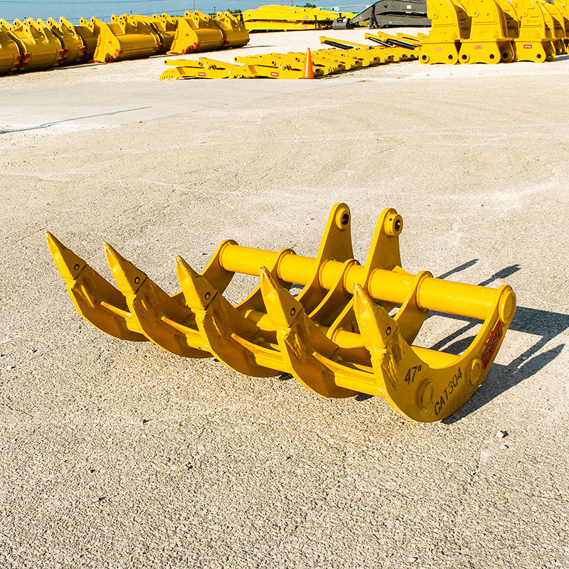 Teran Rake & Root Rake | Model Rake-302, Rake-303 & Rake-304 | Width 31", 38", 44" & 47" inches | For Excavators