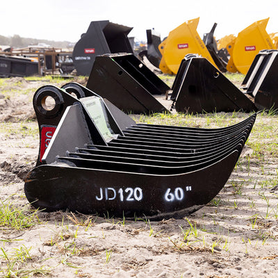 Teran John Deere/Hitachi Root Rake | Model JD-120, JD-270, JD-350 & JD-450 | Width 60