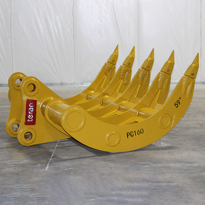 Teran Komatsu Excavator Root Rake | Model PC-160, PC-220, PC-300 & PC-400 | Width 59