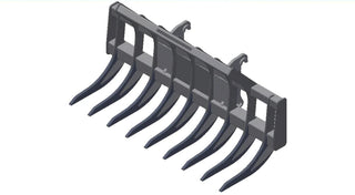 TAG Heavy Duty Rake  | 24"–36" Width | 5–6 Tines | Machine Size 2–4 Ton | For Mini Excavators