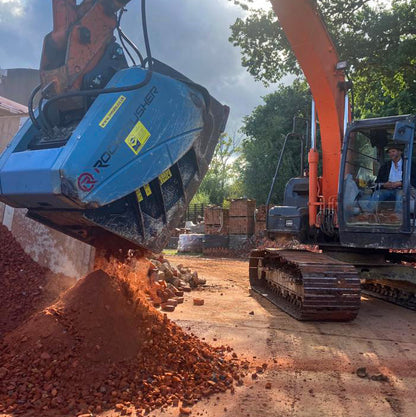 RockZone Rock Crusher Attachment | RCR Series | Width 43" - 72" | Machine Size 10 - 35+ Tons | For Excavators