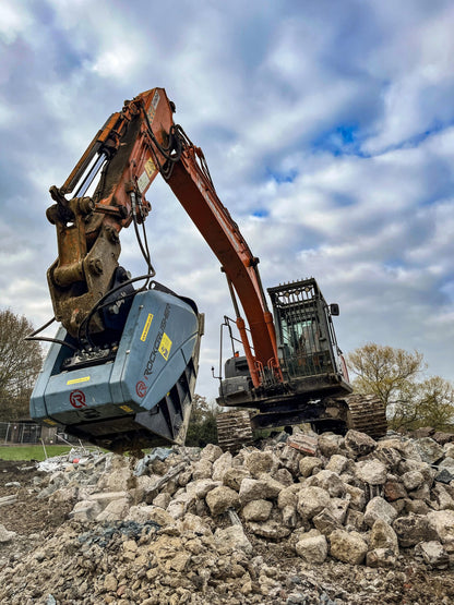RockZone Rock Crusher Attachment | RCR Series | Width 43" - 72" | Machine Size 10 - 35+ Tons | For Excavators