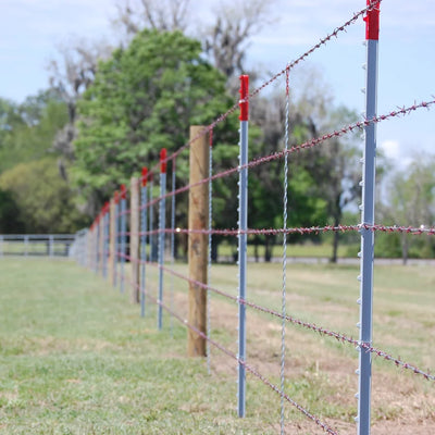 Hutchison HW Studded T-Post | 1.33 lb/ft | Lengths 5' To 8' | Rail Steel | For Farm & Fence Applications