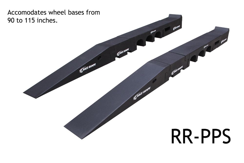 Race Ramps Portable Pit Stop Ramps Standard | Model RR-PPS | 16" W x 14" H | 6,000 lb Capacity | Wheelbase 90" To 115"| For Garage & Track