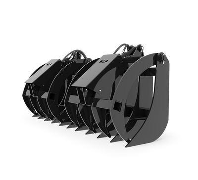 HLA Attachment Root Rake Grapple with Skid Steer Mount | Width 66