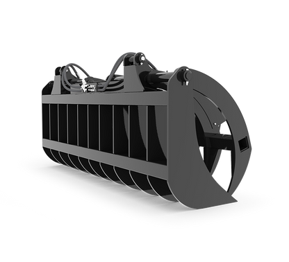 HLA ATTACHMENT 66, 78, 88 AND 96" ROOT RAKE GRAPPLE WITH SKIDSTEER MOUNT