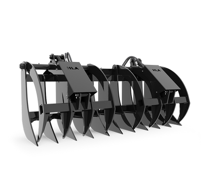 HLA ATTACHMENT 66, 78, 88 AND 96" ROOT RAKE GRAPPLE WITH SKIDSTEER MOUNT