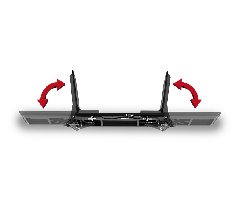 HLA Attachment Hydraulic Adjustment Rubber Scraper Less Mount | Model RSHY815/916 | 8' / 9' Width | For Tractor