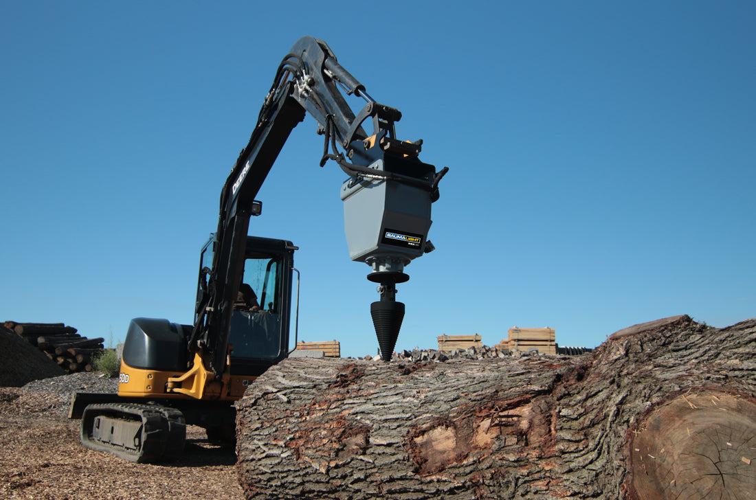 Baumalight Log Splitter | Model RSX380, RSX580 & RSX780 | Diameter 16" To  20" | Machine Size 5 To 20 Tons | For Excavators
