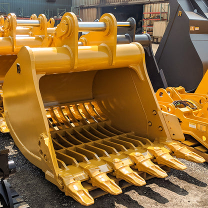 Rockland Rock Tine Bucket with Bolt-On Side Cutter for Excavator