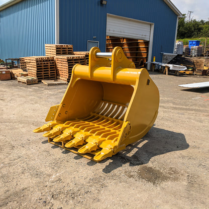 Rockland Rock Tine Bucket with Bolt-On Side Cutter for Excavator