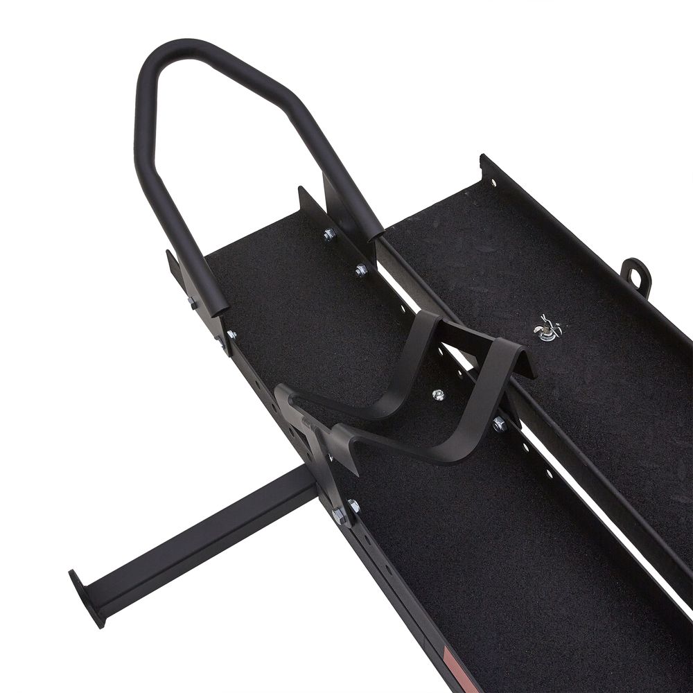 Black Widow RV Motorcycle Carrier | Model RV-MC-CARRIER | Length 80" | Capacity Up To 600 lb | For RV 2" & 2.5" Hitch Receivers