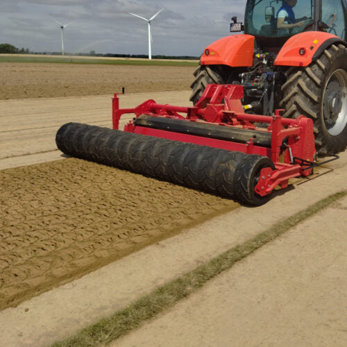 Rotadairon Heavy Duty Double Drive Stone Buriers With Mesh/Iron/Rubber Roller For Tractor