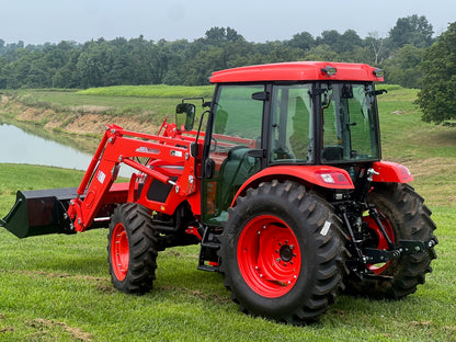 KIOTI Premium Cab Tractor | Model RX7320 PCC | Width 77.2 in (1,960 mm) | 3‑point Cat 2 + rear PTO 540 | Horsepower 73 HP | For Tractor | For turf management, parks, municipalities, estates, sports field