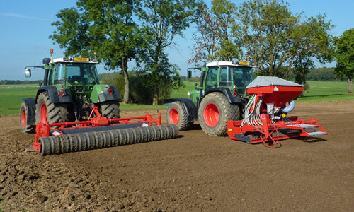 ROTADAIRON HEAVY DUTY DOUBLE DRIVE STONE BURIERS WITH MESH/IRON/RUBBER ROLLER FOR TRACTOR