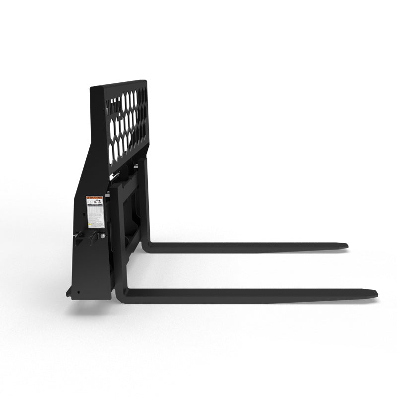 Virnig Rail Pallet Fork: Hex-Guard | Models PFHG4240 To PFHG4862 | Tine Lengths 42” To 72” | Widths 50.5" / 45.5" | Hydraulic Flow 15 To 25 GPM | For Skid Steer