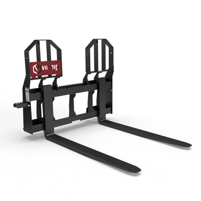 Virnig Rail Pallet Fork Walk-Through | Models PFWT4240 To PFWT4862 | Tine Length 42" To 72" | Widths 50.5" / 45.5" | Hydraulic Flow 15 To 25 GPM | For Skid Steer
