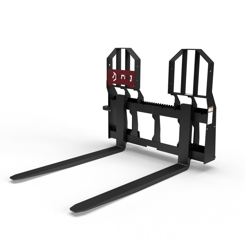 Virnig Rail Pallet Fork Walk-Through | Models PFWT4240 To PFWT4862 | Tine Length 42" To 72" | Widths 50.5" / 45.5" | Hydraulic Flow 15 To 25 GPM | For Skid Steer