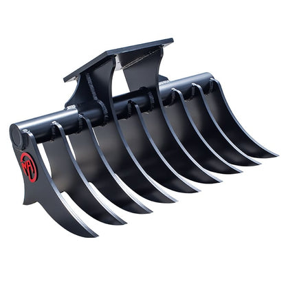 Mongo Attachments Rake | Model MRAKE3 | 40" Width | Heavy-Duty Land Clearing Attachment | 3–5 Ton | For Excavator