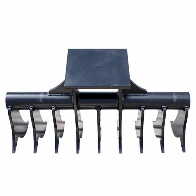 Mongo Attachments Rake | Model MRAKE3 | 40" Width | Heavy-Duty Land Clearing Attachment | 3–5 Ton | For Excavator