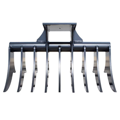 Mongo Attachments Rake | Model MRAKE3 | 40" Width | Heavy-Duty Land Clearing Attachment | 3–5 Ton | For Excavator