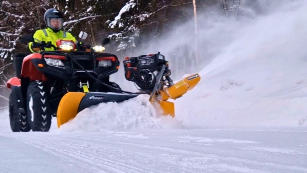 Rammy Thrower Plow ATV (Plow + Snow Thrower Combo) | Working Width 46" | Snow Throwing Distance 49' | Tank Volume 3.0L | Horsepower 9.5 HP | For ATVs