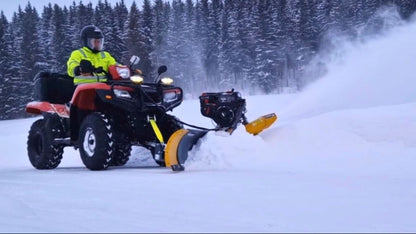 Rammy Thrower Plow ATV (Plow + Snow Thrower Combo) | Working Width 46" | Snow Throwing Distance 49' | Tank Volume 3.0L | Horsepower 9.5 HP | For ATVs