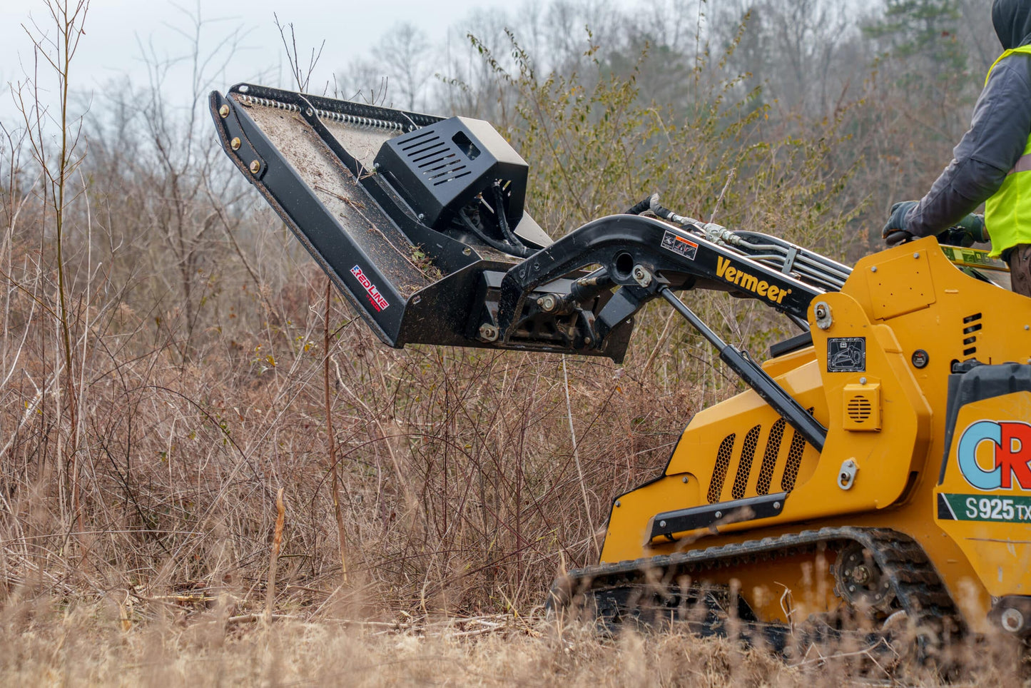 Fecon Red Line Brush Cutter | Model BC44 | Width 44" | 10–20 GPM | For Mini Skid Steer
