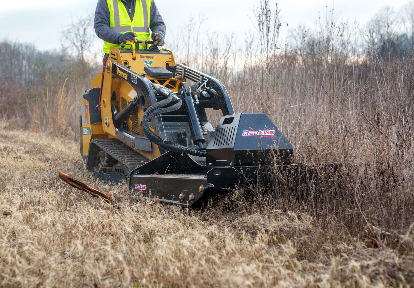 Fecon Red Line Brush Cutter | Model BC44 | Width 44" | 10–20 GPM | For Mini Skid Steer