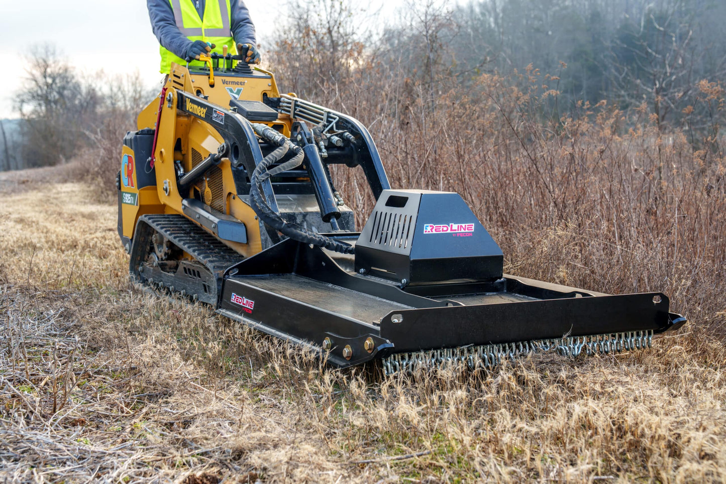 Fecon Red Line Brush Cutter | Model BC44 | Width 44" | 10–20 GPM | For Mini Skid Steer