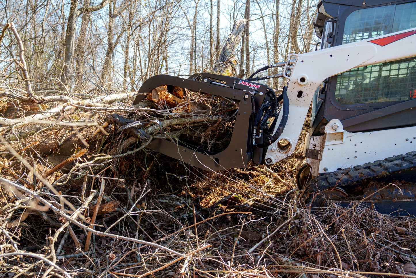 Fecon Red Line Brush Grapple | Model BG48 & BG84 | Size 48 To 84" | 8 To 30+ GPM | For Mini & Skid Steers