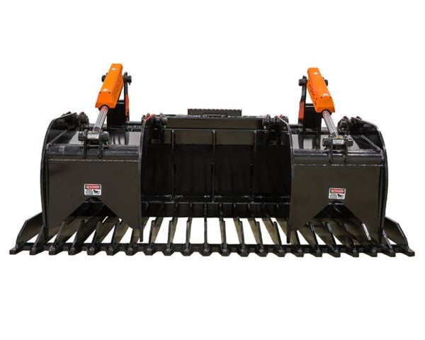 Top Dog Attachments HD Rock Grapple | Heavy-Duty Material Handling | Width 72"-82" | Weight 1100-1312 lbs | Oil Flow Range 15-25 GPM | For Skid Steer