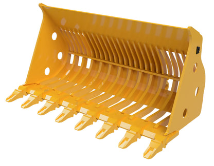 Rockland Rock Tine Loader Bucket | Bucket Width 106" To 154" inches | Capacity 2.00 to 8.00 Cubic Yard | For Loaders