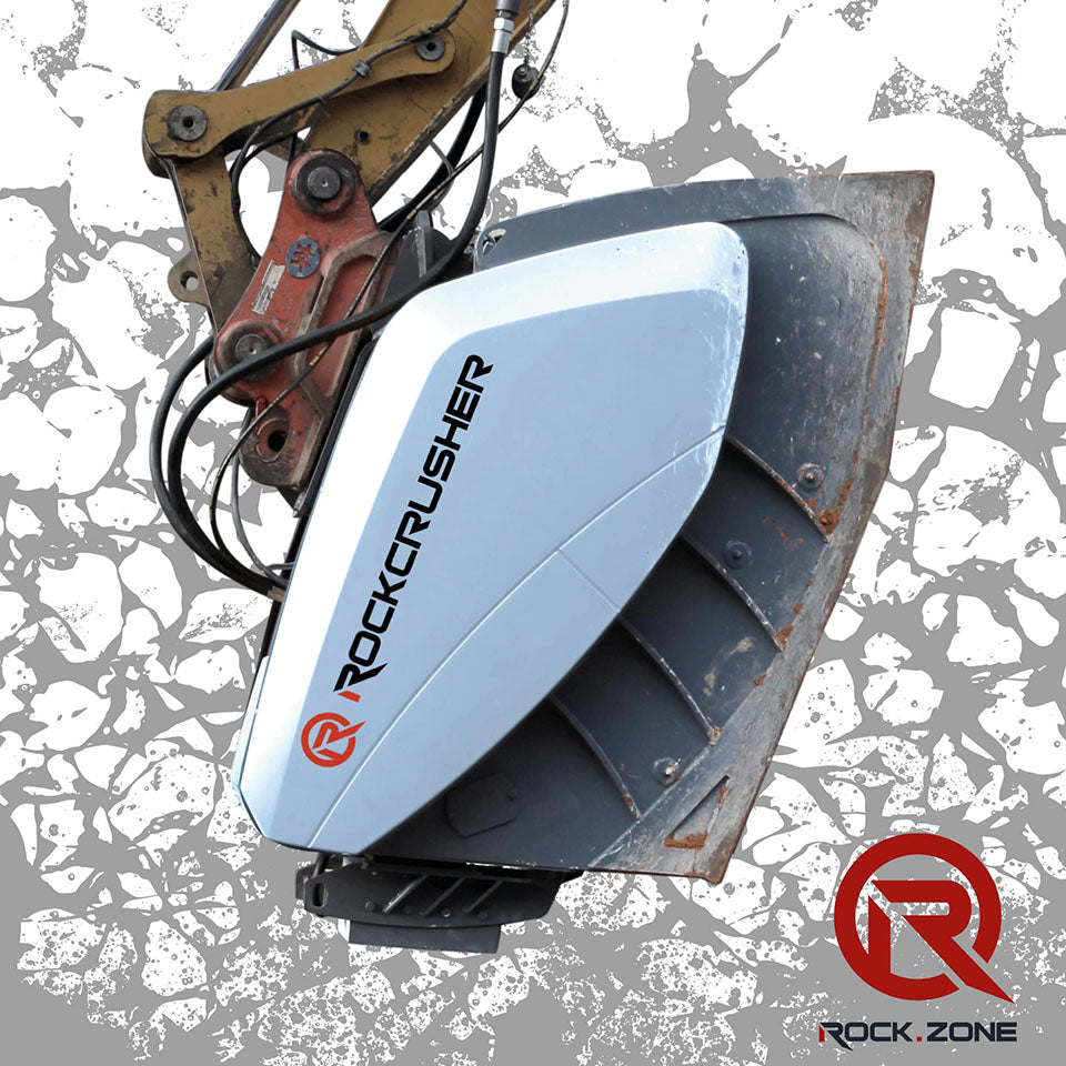 RockZone Rock Crusher Attachment | RCR Series | Width 43" - 72" | Machine Size 10 - 35+ Tons | For Excavators