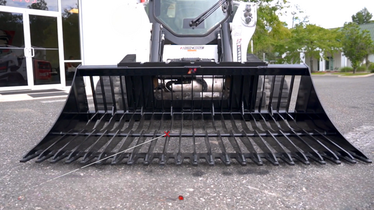 Ignite Attachments Rock Bucket | Width 82" | Hydraulic Flow Range 25+ GPM | For Skid Steers