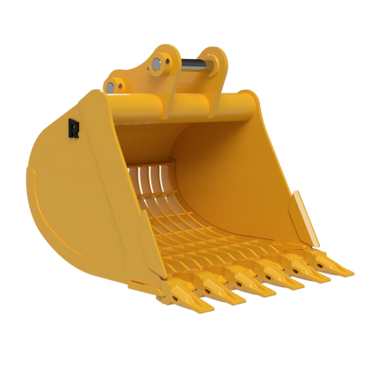 Rockland Rock Tine Bucket with Bolt-On Side Cutter for Excavator