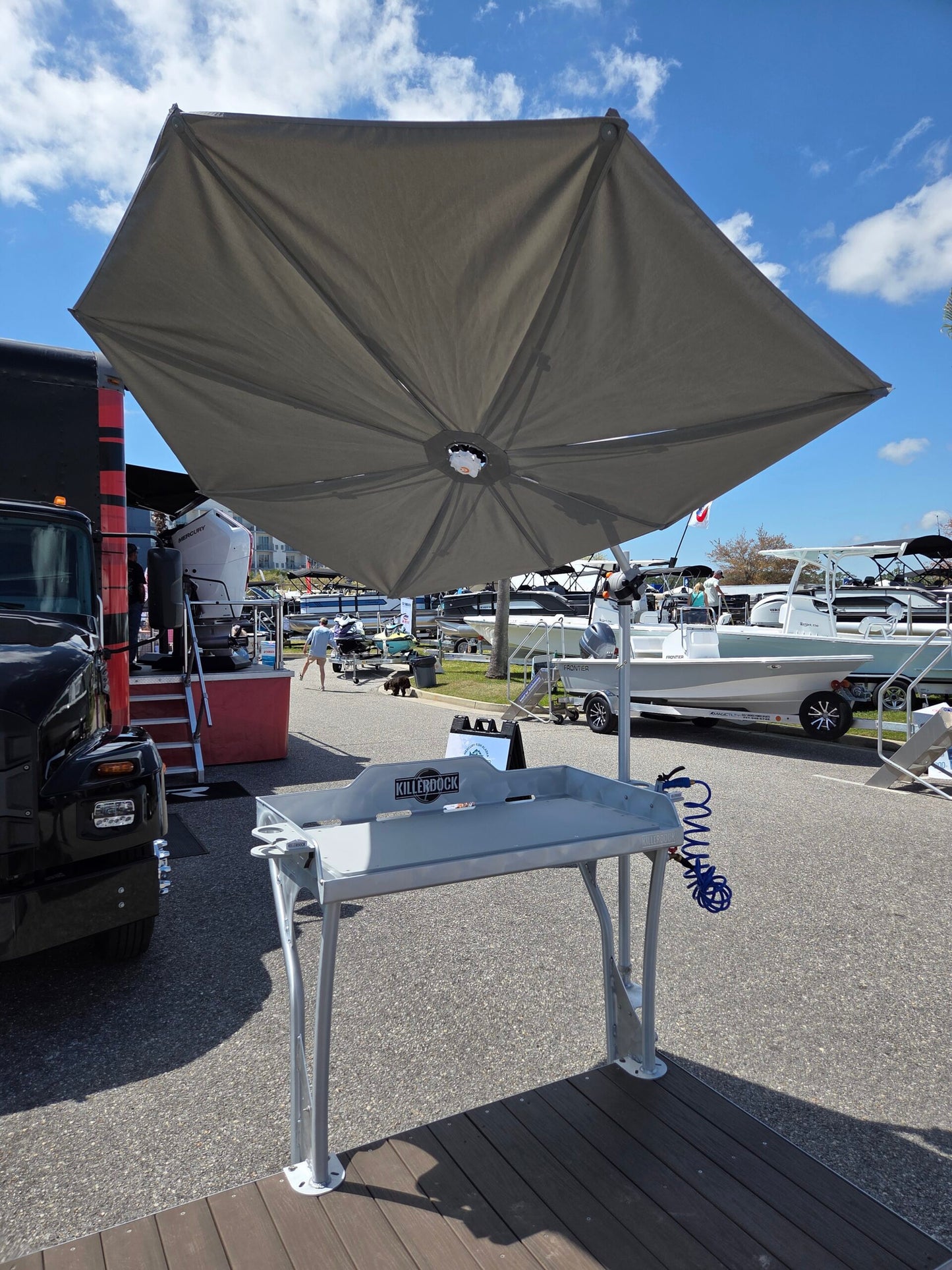 Killer Dock Rocket Shade Umbrella | Width 48" | Lightweight Durable Outdoor Shade | For Boats, Docks & Fish Cleaning Stations