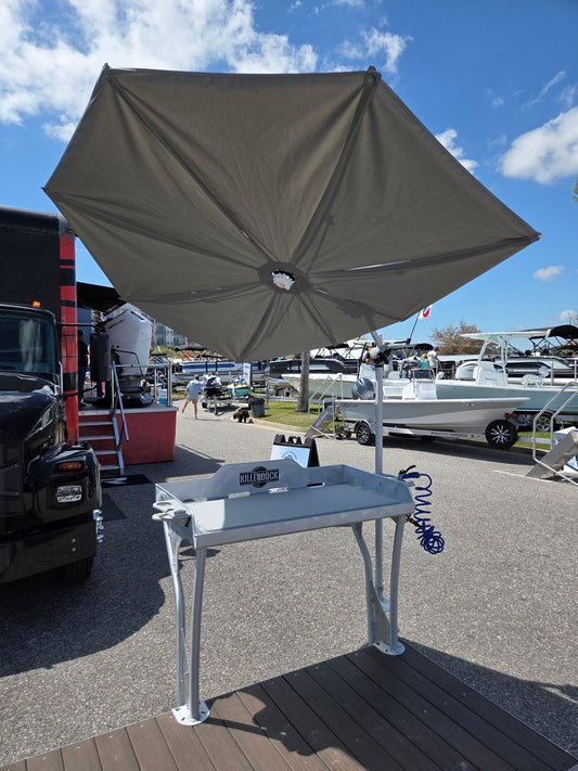 Killer Dock Rocket Shade Umbrella | Width 48" | Lightweight Durable Outdoor Shade | For Boats, Docks & Fish Cleaning Stations